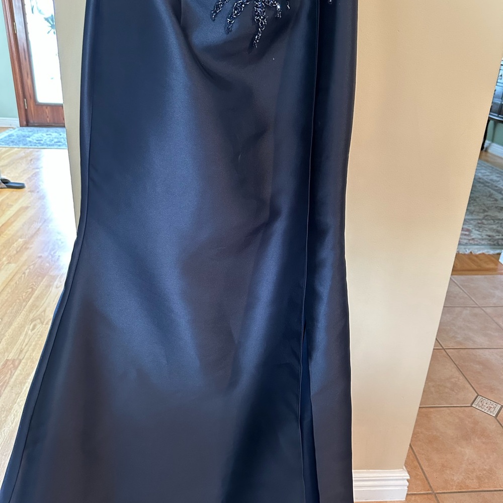 Elegant Black Satin Gown